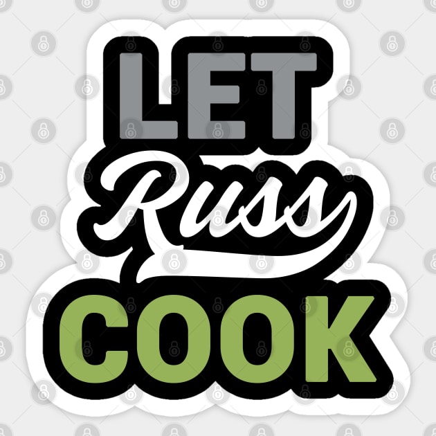 Let Russ Cook Sticker by Redmart